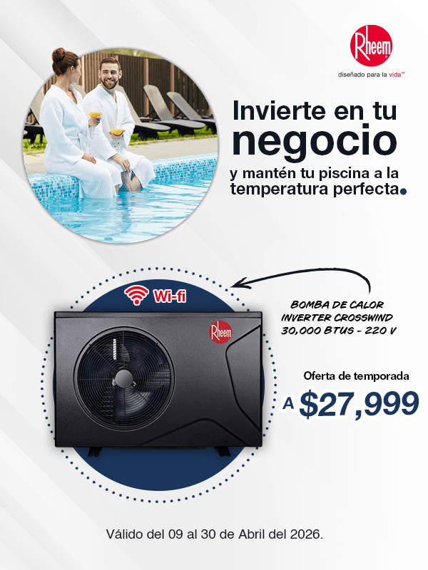 Invierte en tu negocio y mantén la piscina a la temperatura perfecta.