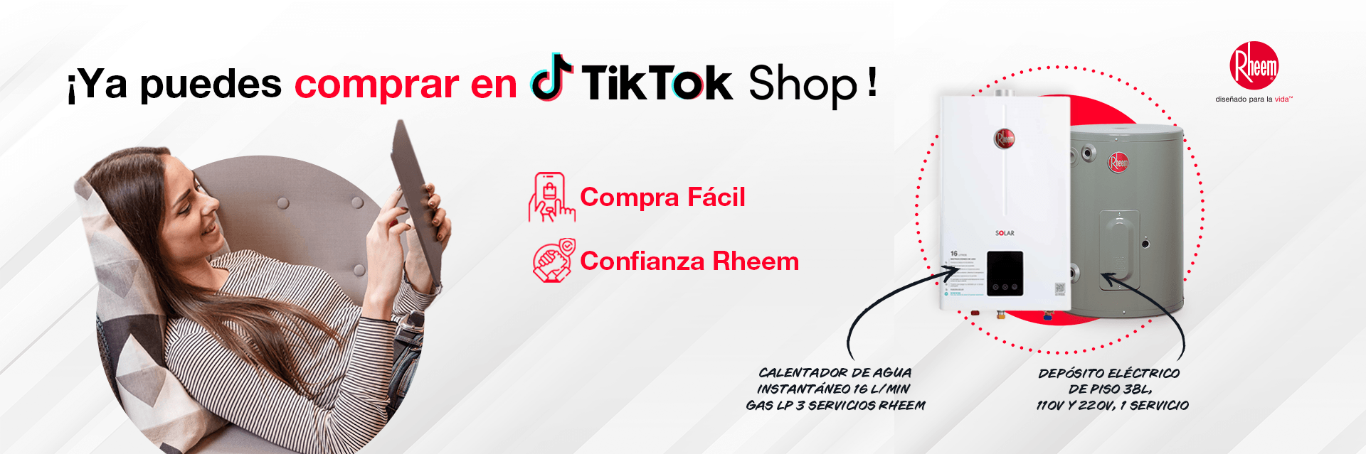 ¡Ya puedes comprar Rheem México en TikTok Shop!