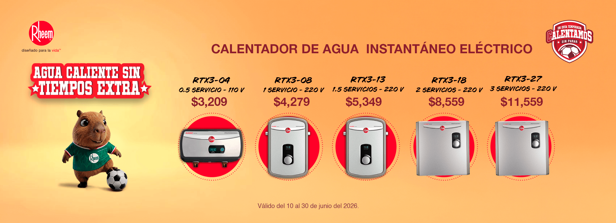 El campeonato con descuentos es más padre con Rheem México