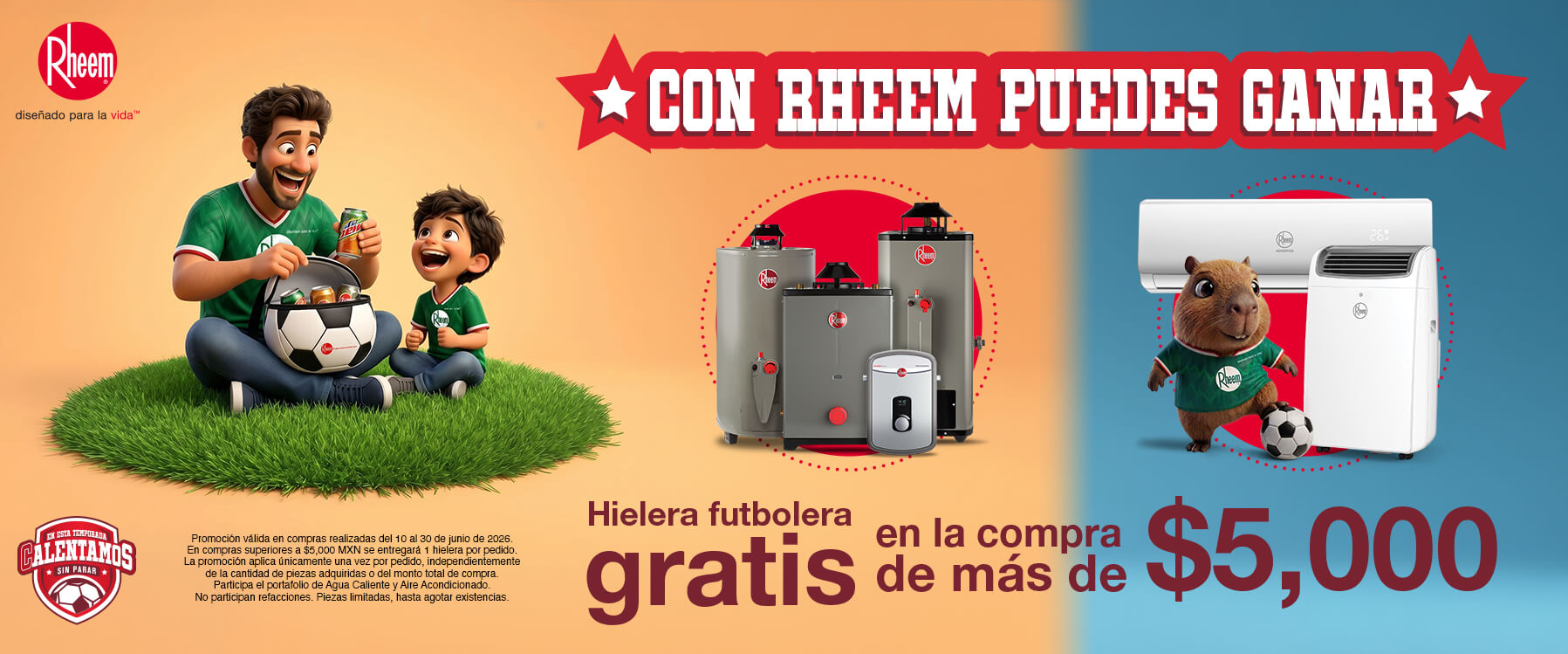 Hielera futbolera Rheem