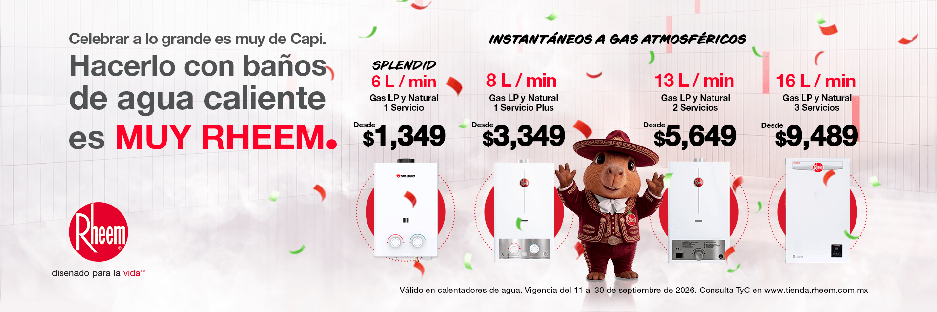 Agua caliente Rheem México
