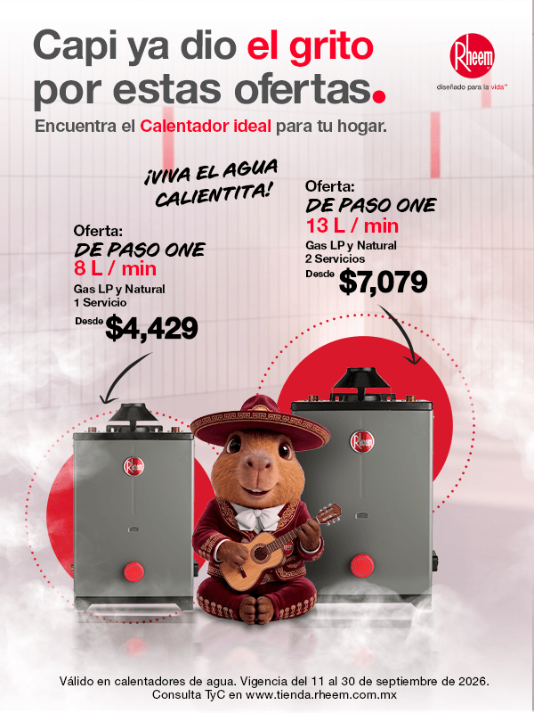 Encuentra el calentador de agua Rheem para tu hogar